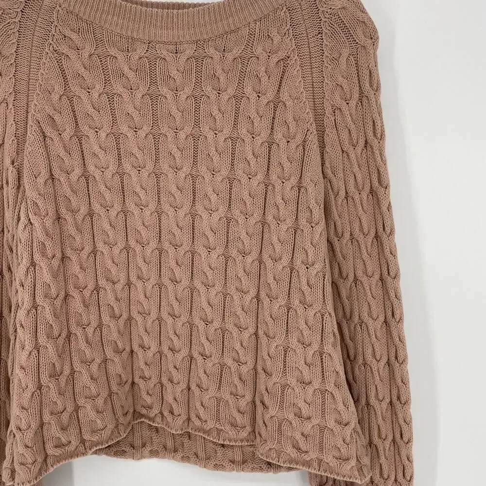 J. Crew Cotton Knit Brown Sweater Size XS